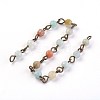 Handmade Natural Flower Amazonite Beads Chains AJEW-JB00455-04-1