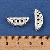 Brass Crystal Rhinestone Spacer Bars RB-T019-02B-02S-3