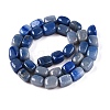 Dyed & Heated Natural Blue Aventurine Beads Strands G-T138-102-2