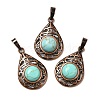 Synthetic Turquoise Pendants G-H065-02R-14-1