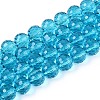 Transparent Glass Bead Strands GLAA-R095-8mm-23-1
