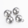 Tarnish Resistant 304 Stainless Steel Sphere Charms STAS-H394-12P-1