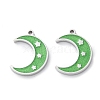 304 Stainless Steel Enamel Pendants STAS-M102-21P-06-1