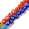 Chakra Theme Handmade Evil Eye Lampwork Beads Strands LAMP-G164-07A-1