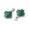 Synthetic Malachite Pendants G-K359-02P-04-2