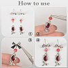 24Pcs 4 Styles Brass Stud Earring Findings KK-ME0002-44-3