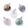 Natural Mixed Stone Pendants G-G807-C-1