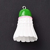 Sport Ball Theme Opaque Resin Pendants RESI-F039-01D-2