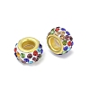 Alloy Rhinestone Clay Pave Beads ALRI-D300-04G-06-2