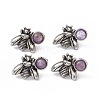 Natural Amethyst Bee Stud Earrings EJEW-C016-01AS-06-1