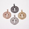 Long-Lasting Plated Brass Micro Pave Cubic Zirconia Pendants ZIRC-L072-51-1