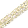 Electroplate Transparent Glass Beads Strands GLAA-C029-02A-08-1