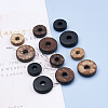 600Pcs 6 Styles Dyed Donut Coconut Beads COCB-FW0001-01-12