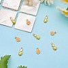 10Pcs Brass Enamel Pendants KK-SZ0005-62-3