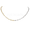 304 Stainless Steel Leaf Flower Chain Necklaces for Women NJEW-JN05585-2