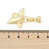 Brass Micro Pave Clear Cubic Zirconia Fold Over Clasps KK-M311-08G-3