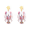 Acrylic & Alloy Stud Dangle Earrings for Women WG8B1A0-03-1