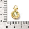 Brass Micro Pave Cubic Zirconia Pendants KK-M295-23G-02-3