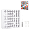 49-Hole Plastic Paint Organizer Stands ODIS-WH0038-132-1