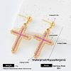 304 Stainless Steel Enamel Stud Dangle Earrings for Women MD3939-1