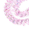 Baking Paint Electroplate Transparent Glass Beads Strands EGLA-N017-06-B02-3