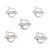 Rack Plating Brass Pave Clear Cubic Zirconia Bead Cage Pendants KK-G464-10P-4