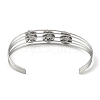 Non-Tarnish 304 Stainless Steel Hollow Open Cuff Bangles BJEW-Q348-03P-07-3