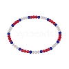 Polymer Clay Rhinestone Round Beaded Necklaces NJEW-SW00049-03-1