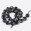 Natural Black Tourmaline Beads Strands G-F568-032-2