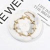 304 Stainless Steel Link Chain Bracelets for Women BJEW-U021-08G-03-2