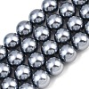 Electroplate Glass Pearl Beads Strands HY-F001-01-2