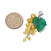 Grape Synthetic Citrine Pendant Decorations HJEW-TA00266-04-3