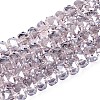 Electroplate Transparent Glass Beads Strands EGLA-N022-04A-D15-1