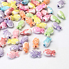 Fish Craft Style Acrylic Beads X-SACR-R886-10-1