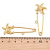 Starfish 304 Stainless Steel Safety Pins Brooch Findings SA-CBA098D-16H-G01-3