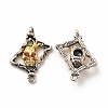 Rack Plating Brass Micro Pave Cubic Zirconia Pendants KK-K165-23-2