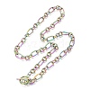 Unisex 304 Stainless Steel Figaro Chain Necklaces NJEW-H215-03MC-1