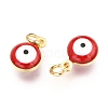 Brass Enamel Charms KK-B024-02G-F-2