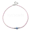 3Pcs 3 Color Alloy Enamel Evil Eye & Seed Beaded Necklaces Set NJEW-JN04355-2