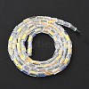 Electroplate Transparent Glass Beads Strands EGLA-H106-01A-AB01-3