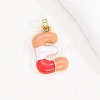 Alloy Enamel Pendants ENAM-S023-01G-E-1