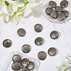 20Pcs 1-Hole Alloy Shank Buttons BUTT-GF0004-10B-3