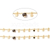 Natural Tiger Eye Column Beaded Chains CHC-K012-02G-06-2