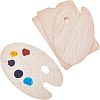 CHGCRAFT 4Pcs 2 Styles Wooden Color Palette WOOD-CA0001-21-1