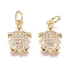 Brass Micro Pave Cubic Zirconia Pendants LS-ZIRC-G168-47G-1