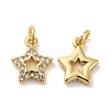 Brass Micro Pave Cubic Zirconia Pendants KK-E048-12G-1