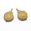 Brass Locket Pendants KK-F722-08C-RS-1