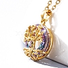 Brass Micro Pave Cubic Zirconia Pendants Necklace PW-WG153C0-01-1