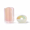 UV Plating Rainbow Iridescent Luminous Acrylic Beads X-OACR-E010-09-3