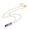 Natural White Jade Beads Pendants Necklace for Women NJEW-JN03762-2